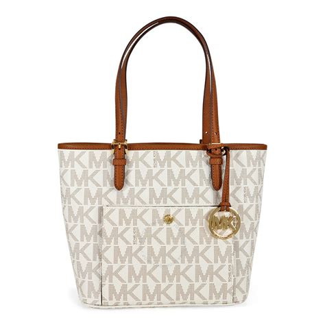 michael kors jet set medium tote vanilla|michael kors handbags medium jetset.